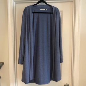 NWT Heather Blue Long Open Cardigan XL